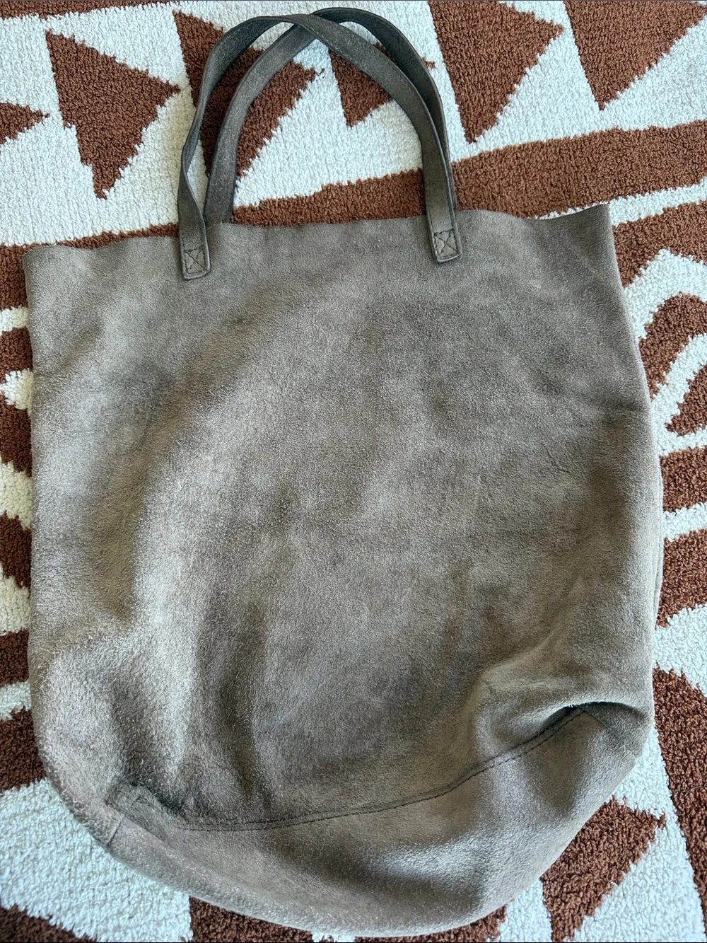 Monserat De Lucca Taupe Suede Tote